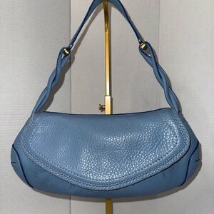 Cole Haan Village SP06 Blue Pebbled Leather Hobo Shoulder Bag